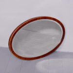 Oval Sheraton Style inlaid Wall Mirror
