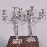Pair of Nickle Silver Candelabra (EPNS)