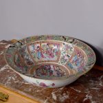 Large Canton hand - painted (Mandarin) Famille Rose bowl