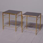 Pair of Mid - Century Cast Brass Occasional Tables