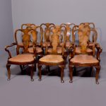 Set of 10 George II Walnut Dining Chairs