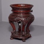 Meiji Period Carved Jardinière of Generous Proportions
