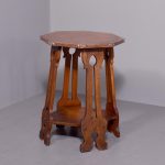 Copper & Oak Art Nouveau Occasional Table