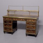 Exhibition Quality London Made Coromandel Pedestal Desk