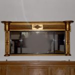 Neat-sized Regency giltwood triptych overmantel mirror in excellent condition