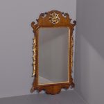 George 3rd gilt and mahogany Chippendale style fretted wall mirror