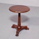Neat-sized William IV mahogany wine/occasional table on platform base