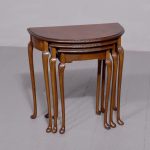 Nest of 3 Walnut Occasional Tables