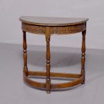 Tudor Style Oak Demi-Lune Table in Oak