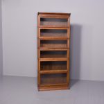 A Tall 6 door Sectional Oak Bookcase