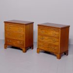 Pair of George III style neat size mahogany chests of drawers