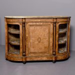 Large Shaped Victorian Walnut Credenza