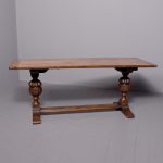 Solid Oak Jacobean Style Refectory Table