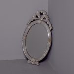 Quality 19th Century Venetian cut glass wall mirror of oval form