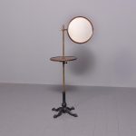 Mahogany, Brass and Cast Iron Adjustable Toilet Stand