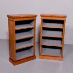 Pair of Victorian dwarf mahogany open bookcases