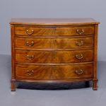 Exceptional quality inlaid mahogany bow fronted chest